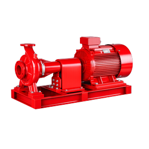 industrial red centrifugal pump assembly