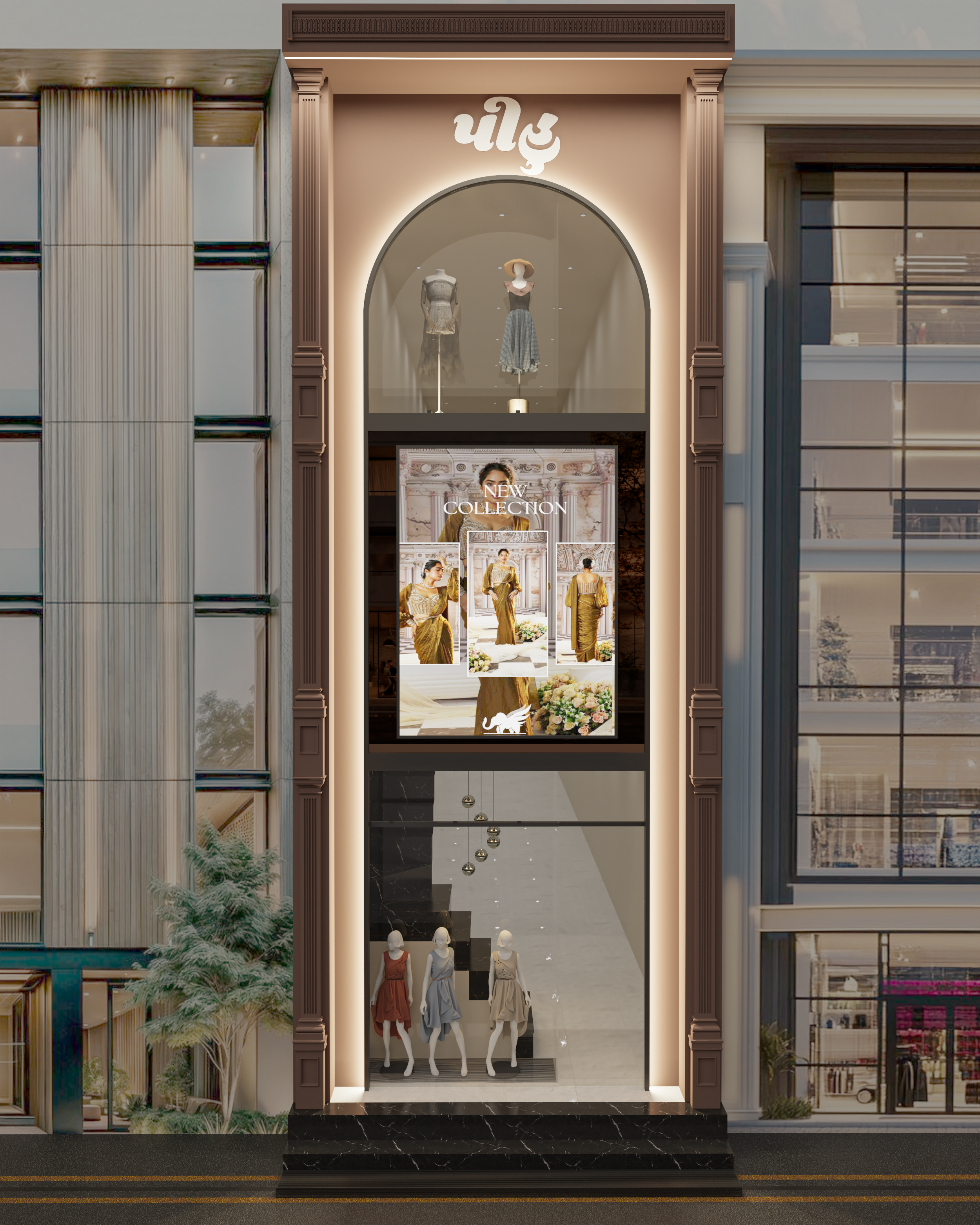 Retail storefront elevation