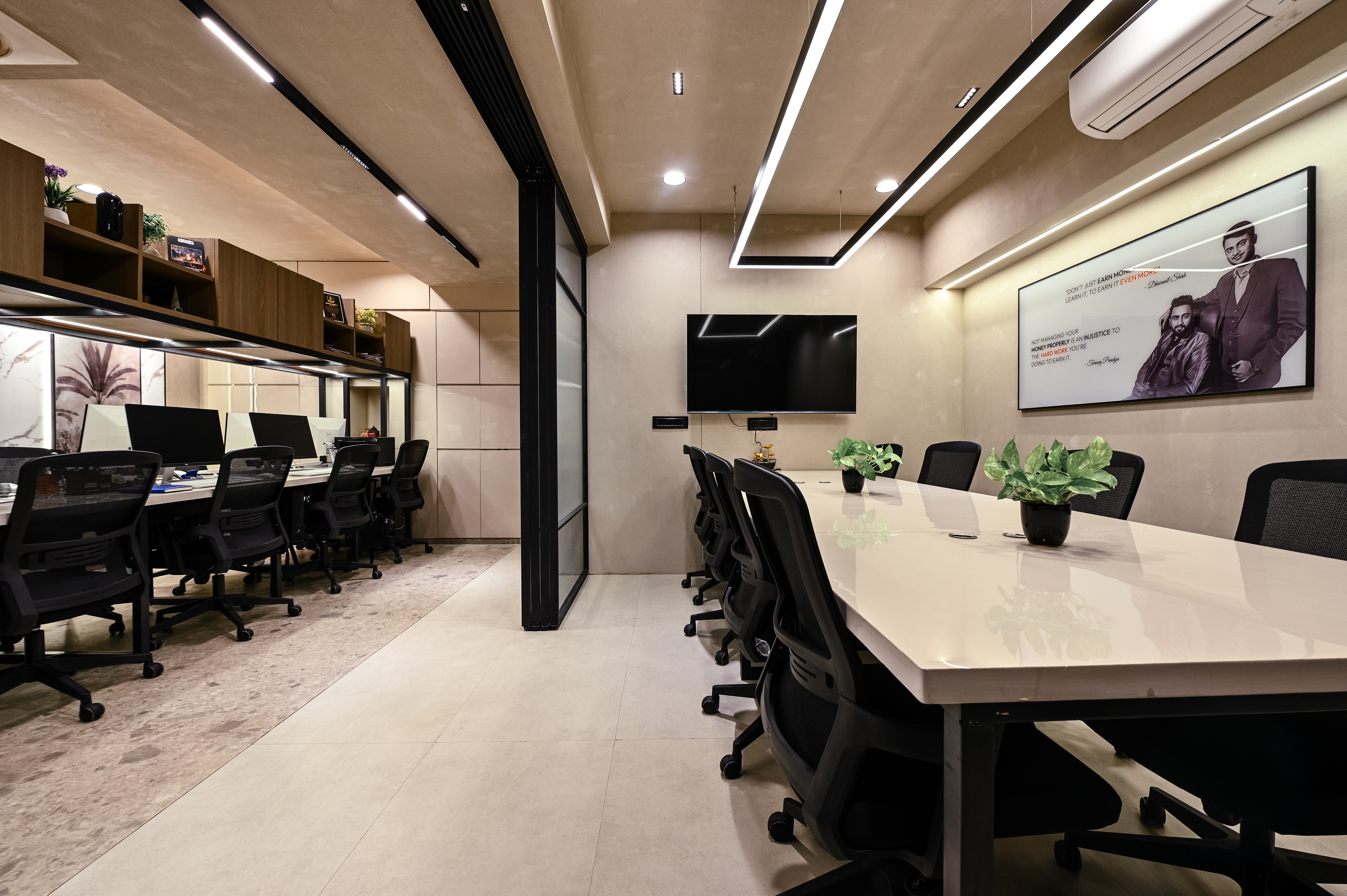 Boardroom and workstations
